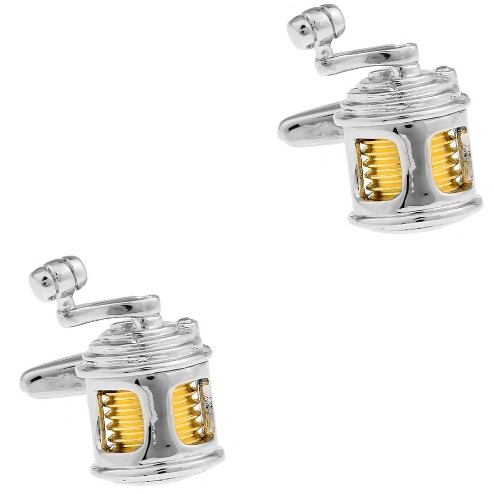 Cuff-DaddyFishing Reel Cufflinks with Presentation Gift Box Fish Rod Fisherman for Dad Fish Guide Father's Day
