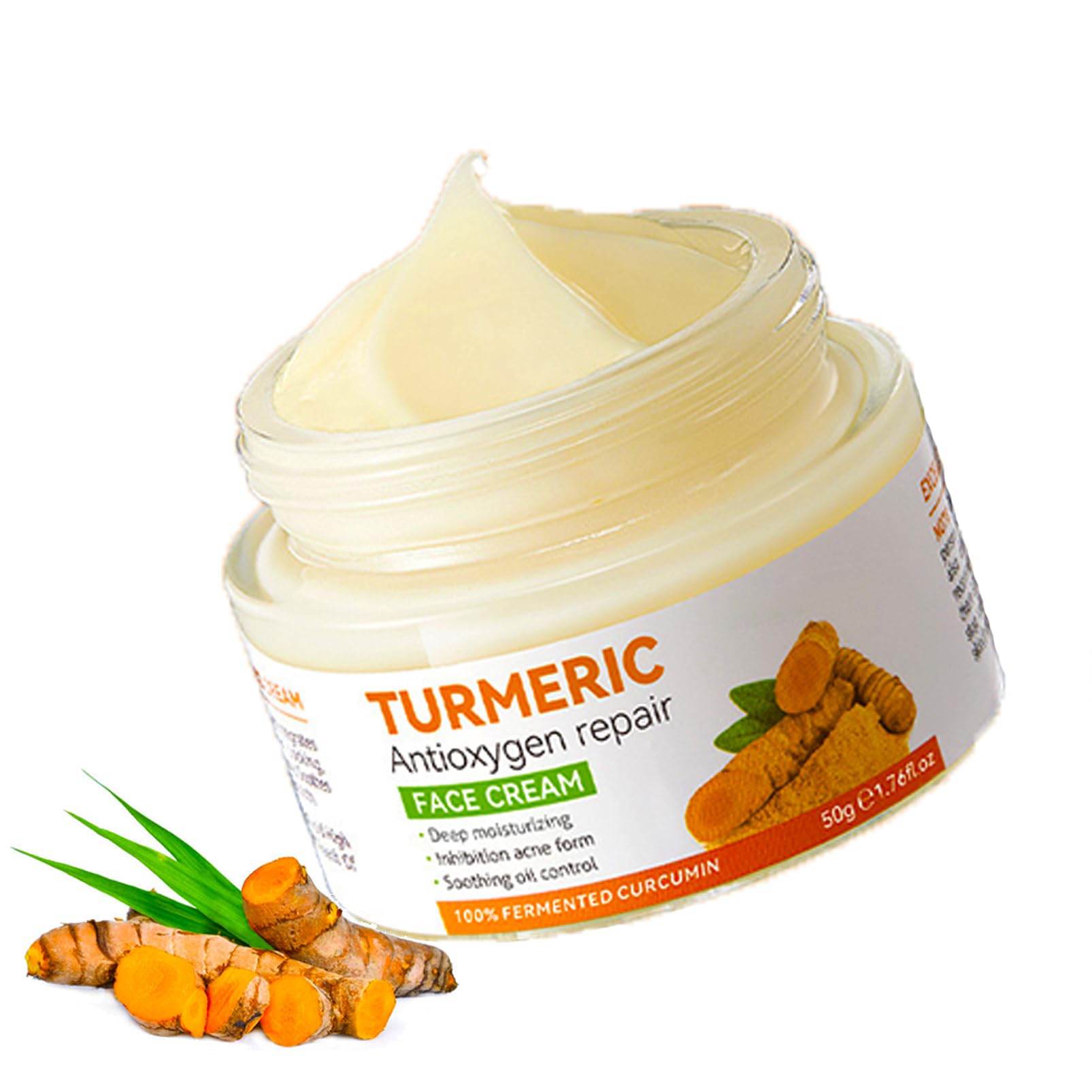 Turmeric Face Cream - Anti Aging Cream For Radiant&Glowing Skin - Even Skin Tone For Face - Natural Turmeric Cream Skin Care - Moisturizing Erase Fine Lines, Brightening, Firming