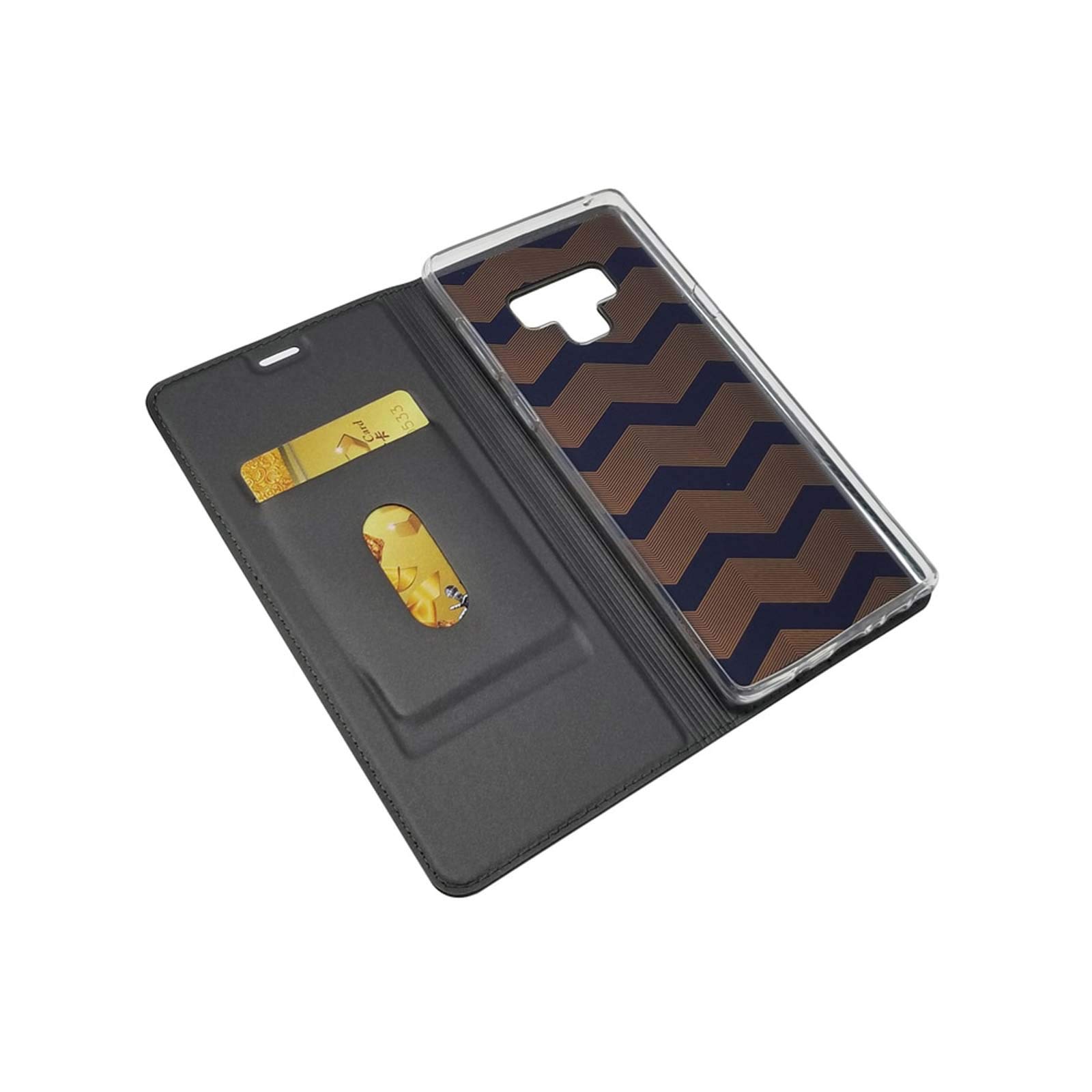 LINCIVIUS  Etui Samsung Galaxy Note 9, Housse Samsung Note 9 Coque Noir Flip Cover Rabat Aimanté Avant Arriere Integrale Antichoc [30 Jours Satisfait Ou Remboursé]