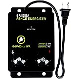 Briidea 2-Mile Electric Fence Energizer for Preventing Wild Animals Intruding 8 Acres Output Voltage 5000 V 0.1Joule