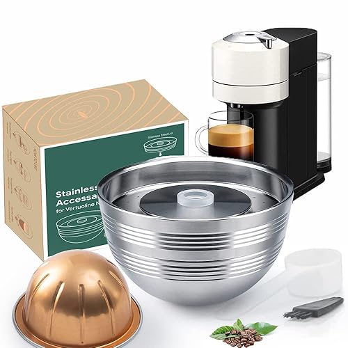 Sesama Stainless Steel Metal Coffee Capsule Compatible for VERTUO