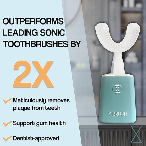 Y-BRUSH NEW 2025 ESSENTIAL – SONIC ELECTRIC TOOTHBRUSH – 3 MONTHS BATTERY LIFE WITH USB-C – 2 BRUSHING MODES – CLINICALLY PROVEN – ADULT