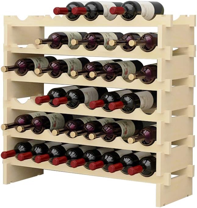 sogesfurniture Stackable Modular Wine Rack Small Wine Storage Rack Free