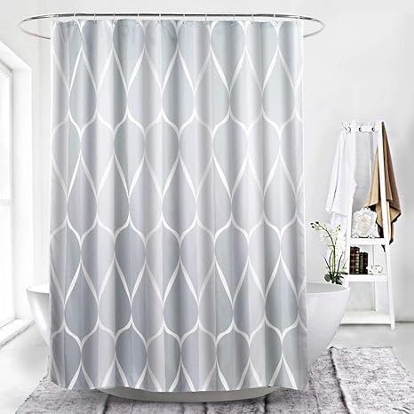 cortina de ducha sprica tela de poliester resistente al agua cortinas de ducha para bano 12 ganchos disponibles tamano 72 0 x 72 0 in tira helix