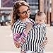 Baby Wrap Carrier - Ring Sling for Newborn and Infant - Nursing Cover & Blanket - Free Rings and Pouch - Moby Holder - Breathable & Stretchy Cotton - Stripes - Perfect Baby Shower Gift