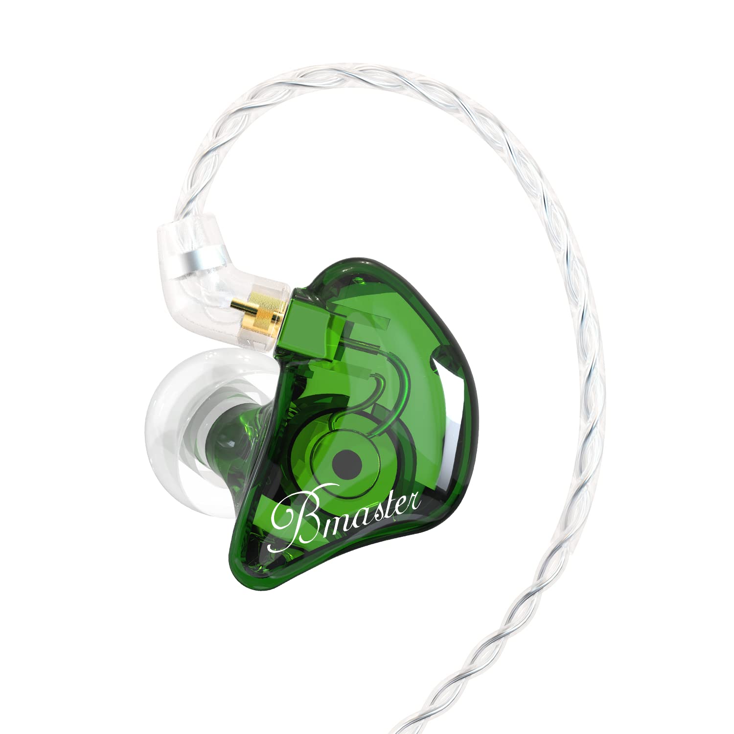 BASN Bmaster Triple Driver In Ear Monitor Headphones with Two Detachable Cables Fit In Ear Suitable for Audio Engineer, Musician (Green)