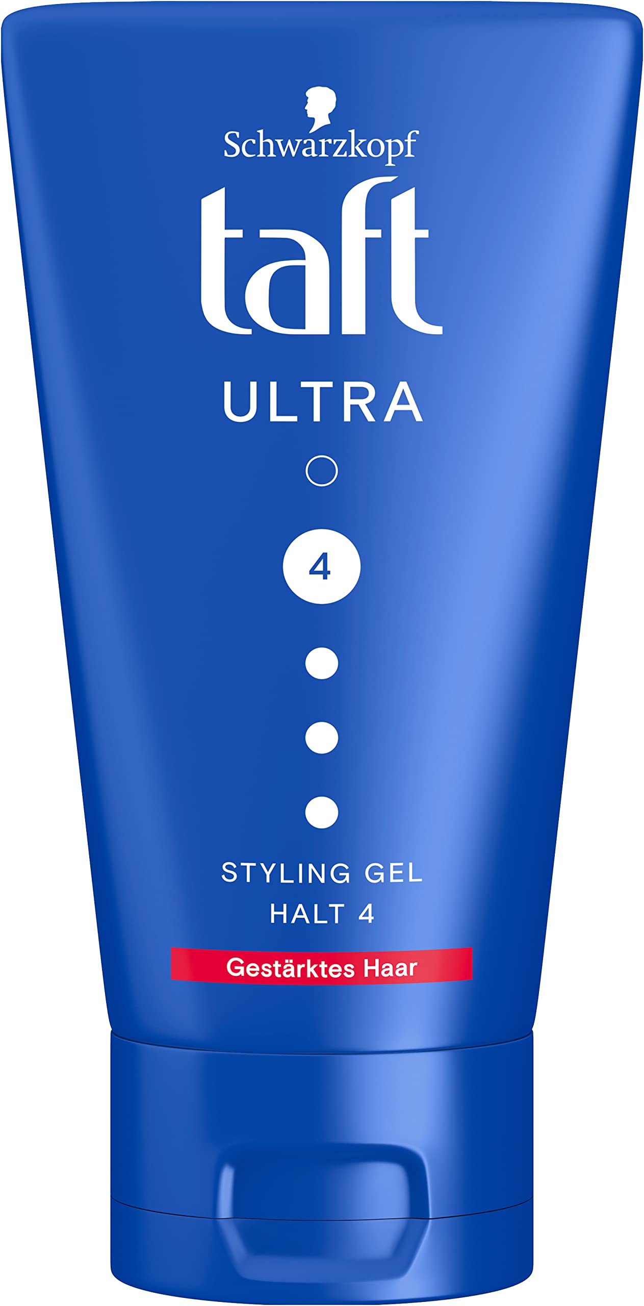 Taft Styling Gel Ultra with Hold Level 4 (150 ml), Hair Gel for Strengthened Hair and Without Gluing, Gel for up to 24 Hours Hold Even in Moisture and Wind