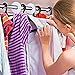 TOPHOUSE 4 Pack Metal Shelf Divider for Closet with 8 Clothing Size Dividers Round Hangers Closet Dividers（White）