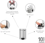 Brabantia Newicon 3 L Pedal Bin Metallic Grey with Inner Bucket view 2