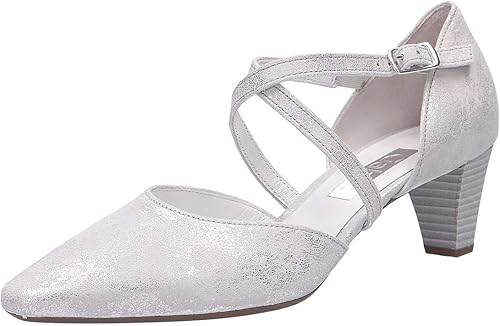 gabor silver pumps