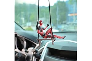 Rawan Fresh Funny Swinging Superhero Car Decoration – Action Character Hanging Ornament for Rearview Mirror – Spring Motion Dashboard Toy for Kids & Adults