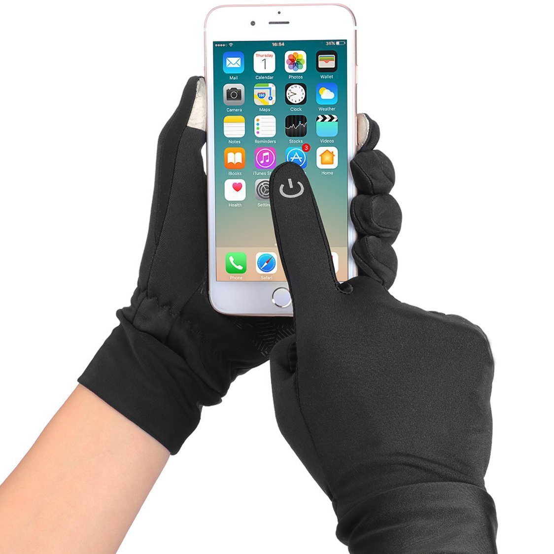 Touch Screen Gloves, Thick Warmest Running Sports Gloves Suitable for Smartphones and Touchscreen Devices,Outdoors, Cycling, Running, Texting Fits Men and Women