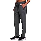 RBX Active Men's Workout Pants, Quick Drying Lightweight Straight Leg Hiking Tech Pants with Zipper Pocket