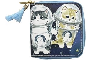 Timlee Cute Cat Wallets For Girls Women Zipper Kitten Purse (Cute Cat 01151)