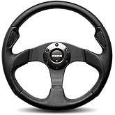 Momo JET35BK0B Jet Black 350 mm Leather Steering Wheel