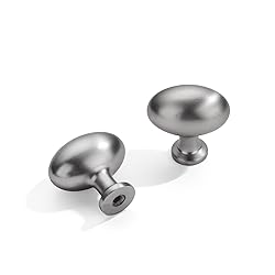 ZAUYX 10 Pack Brushed Satin Nickel Oval Cabinet