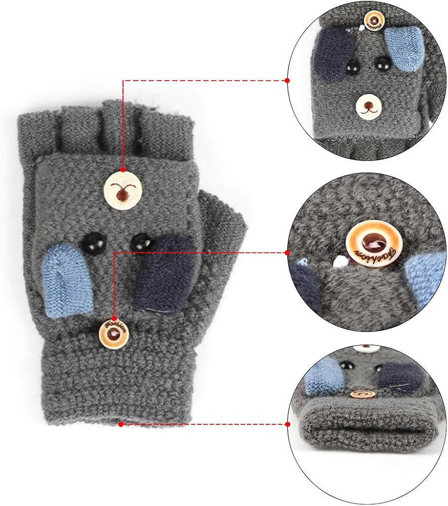 2 4 Ans Gants Dhiver Gants Enfant Mitaines Tricotees Sans Doigts Gants Bebe Chauds En Cachemire Bebe Fille 0 24m Bebe Cmfantillas Org