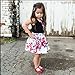 Sunbona 2pcs Toddler Baby Girls Sleeveless T Shirt Tops+Floral Skirt Dress Summer Princess Casual Party Outfit Clothes (Black, 5T(4~5years))