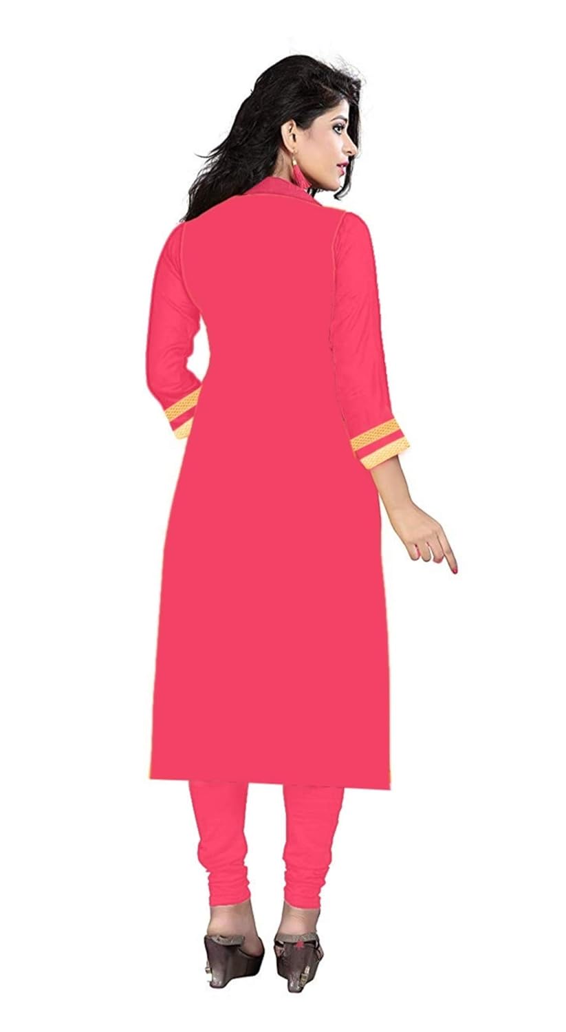 platinum women's cotton dress material (plt_1009_pink_free size_pink)
