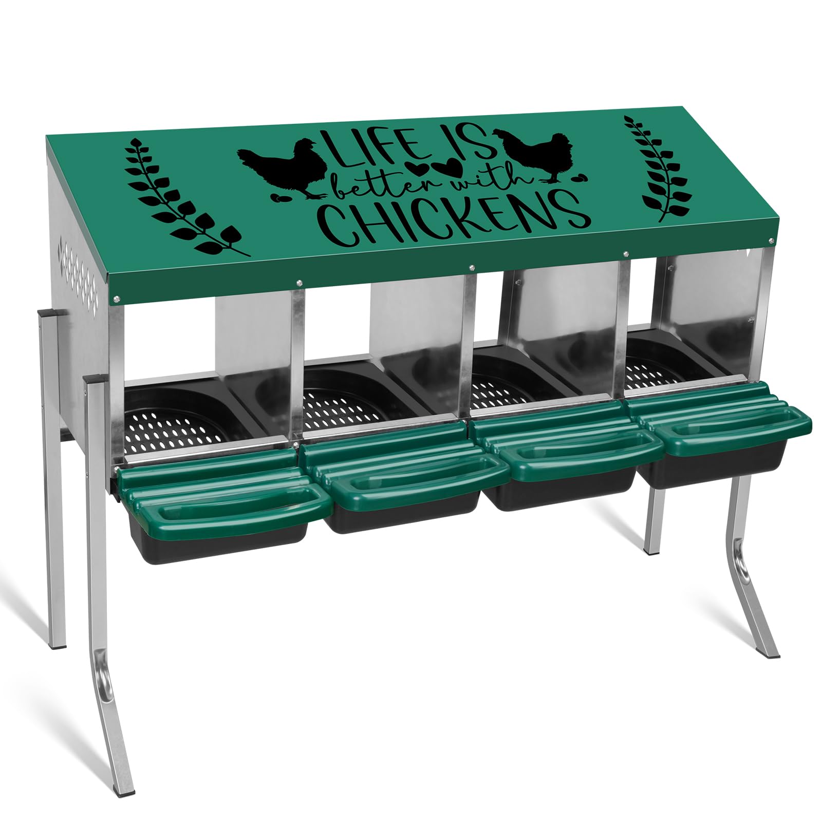 Photo 1 of TGEYD Chicken Nesting Box 4 Holes, Nesting Boxes for Polutry, Nesting Boxes for Laying Eggs, with Chicken Perch, for 4 Up to 16 Chickens