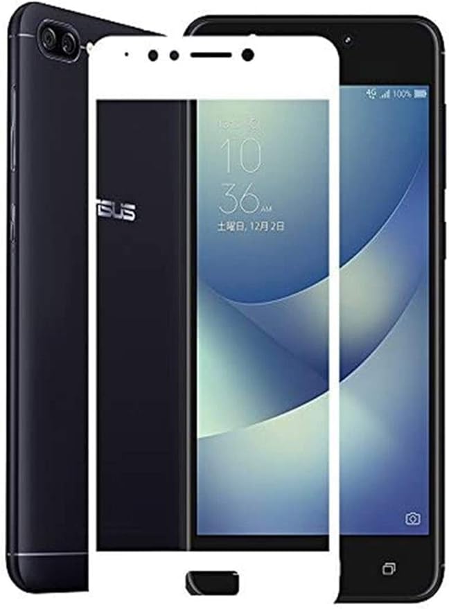 Amazon Maxku Asus Zenfone4 Max Zc5kl 強化ガラスフィルム 3d強化ガラス液晶全面保護フィルム 3d曲面デザイン 日本旭硝子素材採用 高透過率 薄型 硬度9h 飛散防止処理 3dラウンドエッジ加工 自動吸着 Zenfone 4 Max Zc5kl 液晶保護フィルム ホワイト