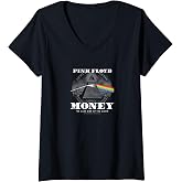 Womens Pink Floyd - Money Prism V-Neck T-Shirt