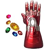 XXF-Iron Man Infinity Gauntlet,Iron Man Infinity Glove LED with Removable Magnet Infinity Stones-3 Flash mode.