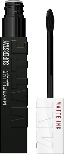 MAYBELLINE Super Stay Matte Ink Liquid Lipstick Makeup, Thrill Seeker | Black Lipstick, Long-Lasting, Non-Transferring, High Impact Lip Color, Up to 16HR Wear