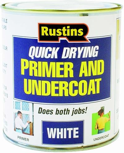 Rustins White Primer/Undercoat 1ltr Smooth Finish Quick Drying Formula