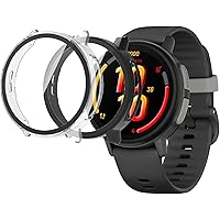 GEJEFA Case for Garmin Bounce 2 with Screen Protector Tempered Glass, Overall Protective Hard PC Protective Case with Screen 