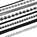 Caydo 8 Pcs Black Tattoo Chokers Necklaces Set Tattoo Lace Velvet Chokers Necklace for Women and Girls