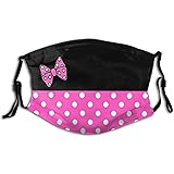 Fashion Kawaii Red Bow Polka Dot Face Mask Washable & Reusable - Adjustable & Breathable 2 Pcs Fliter Fashion Scarf