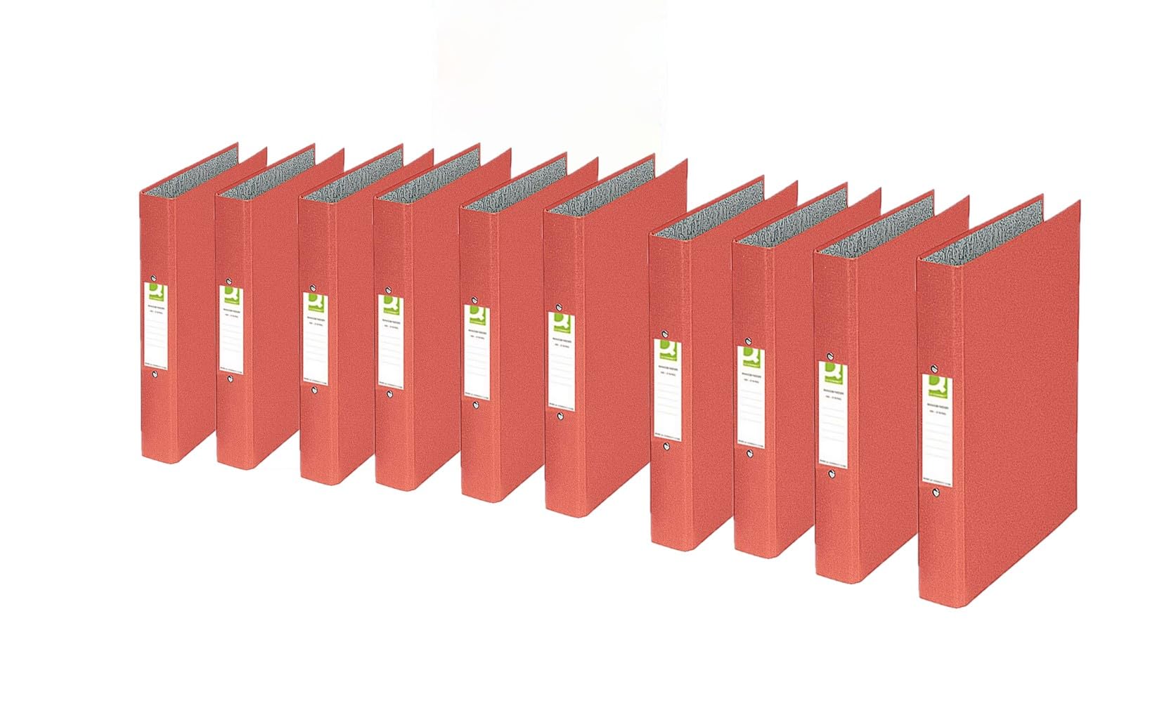 Q-Connect KF20036 2-Ring Binder A4 25mm Paper-Backed - Red (Pack of 10)
