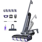 NARWAL S30 Pro Wet Dry Vacuum Cleaner with 20000Pa Suction, Cordless Vacuum Mop for Hard Floors, Tangle-Free Hair-Cutting, 180° Lie Flat, 194°F Self-Cleaning, Disposable Waste Bag, Edge Cleaning