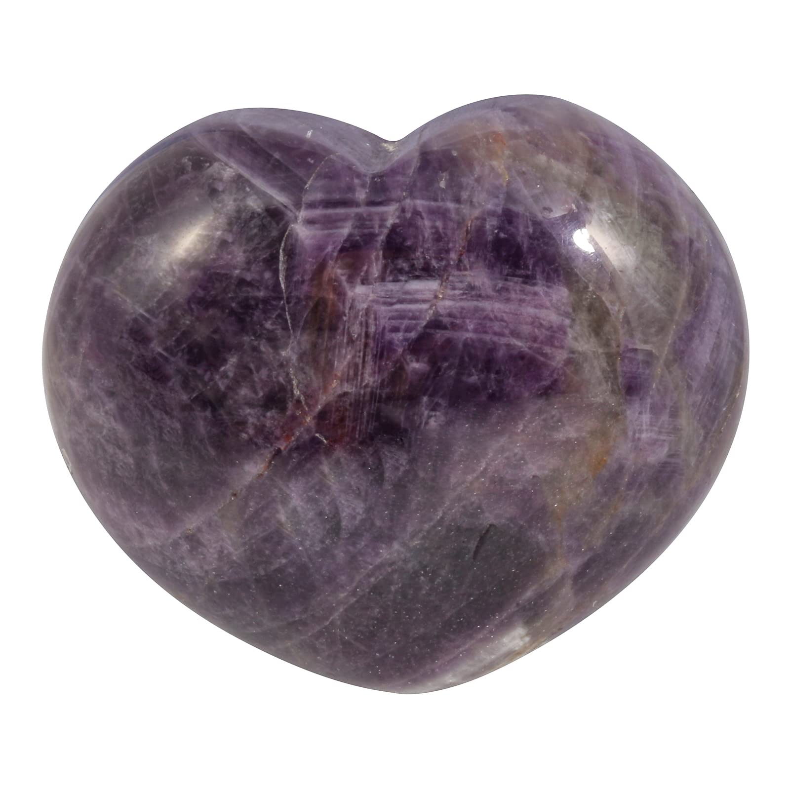 Lovionus89 Natural Amethyst Healing Heart Shape Crystal Stone, Polished Semi-Precious Stone for Love, Wellness Positive Energy | Reiki Chakra Meditation(1.8 Inch)