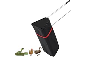 Chicken Net Catcher, Snake Catcher Net with Secure Drawstring, 29"-65" Handing Tool for Moving Pick-Up Chicken, Duck, Goose, 