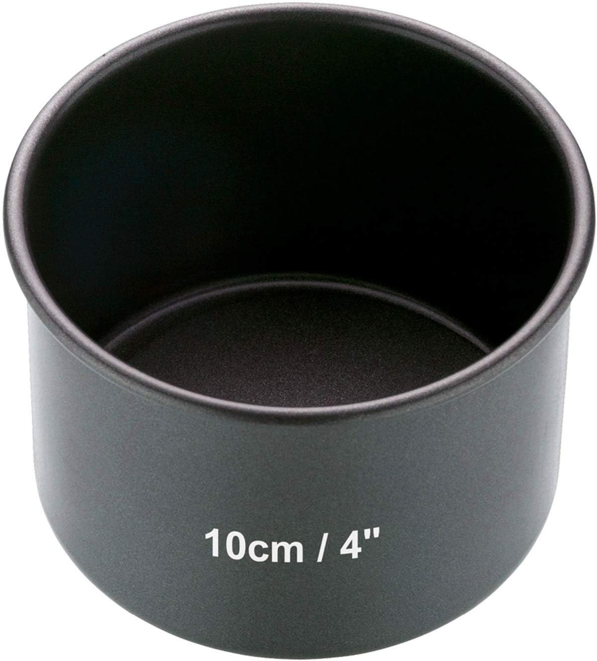 MasterClass NonStick Deep Mini Round Cake Tin / Pork Pie Mould With Loose Base, 10 cm (4