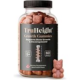 TruHeight Growth Gummies (Watermelon) Tall Nutrition for Natural Growth Supplement for Kids &amp; Teens - Vitamin D, K, Calcium &amp; Ashwagandha, Bone Strength Vitamins D3 K2, Picky Eater, Taller Ages 5+