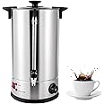 HinLIaDa 15L Coffee Urn Machine, Office Commercial Hot Water Boiler Dispenser Thermostable Stainless Steel Tea Urn Electric Catering Hot Water Boiler Large Coffee Maker for Tea, Coffee
