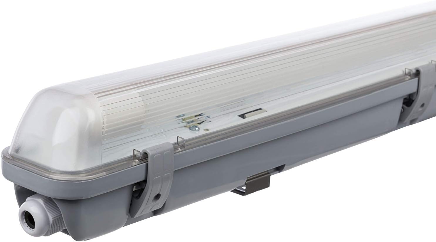 Müller-Licht Aqua-Promo 1/60 grey Gen. 6 LED-Feuchtraum-Wannenleuchte LED G13 10W Neutral white, 60 cm