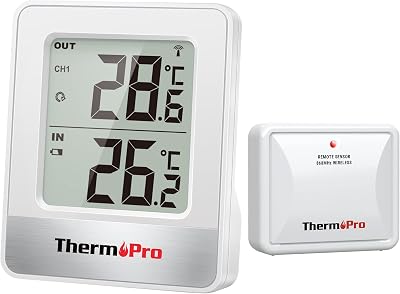 ThermoPro TP200C Indoor Outdoor Thermometer Wireless Greenhouse Sensor