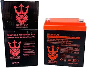 2pk: Rechargeable 12V 5AH Battery Replaces Liftmaster 485LM Evercharge...