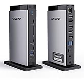WAVLINK DisplayLink Docking Station 3 Monitors With 130WPD Power Adapter, USB C Laptop Dock for M1/M2/M3/M4/Mac and Windows, 
