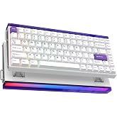 MechLands Aula Hero84 HE Wired Magnetic Gaming Keyboard, Rapid Hall Effect Keyboard with 0.01mm Adjustable Actuation, 8kHz Polling, 5-Layer Sound Dampening, RGB Lightbox &amp; Backlit (White Purple)