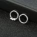 YOVORO 16G 2PCS 316L Stainless Steel Nose Rings Hoop Septum Clicker Ring Cartilage Tragus Piercing 8MM SI