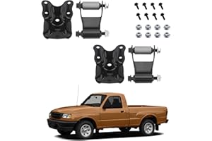 ASDJAKZP Rear Leaf Spring Shackles, Hanger Brackets Repair Kit Fit for 1986-2011 Ford Ranger, Fit for Mazda B2500 1998-2001, 