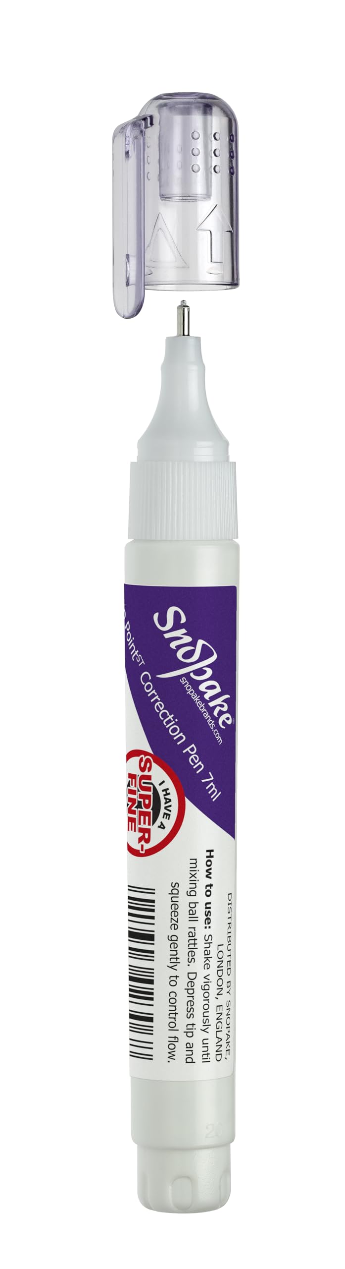 Snopake PinPoint Correction Pen - 7 ml [Pack of 12] Ref: 13078