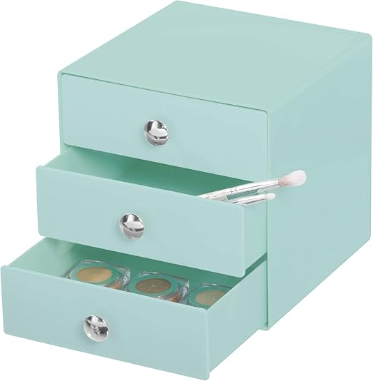 Amazon Com Idesign 3 Drawer Plastic Vanity Organizer Compact