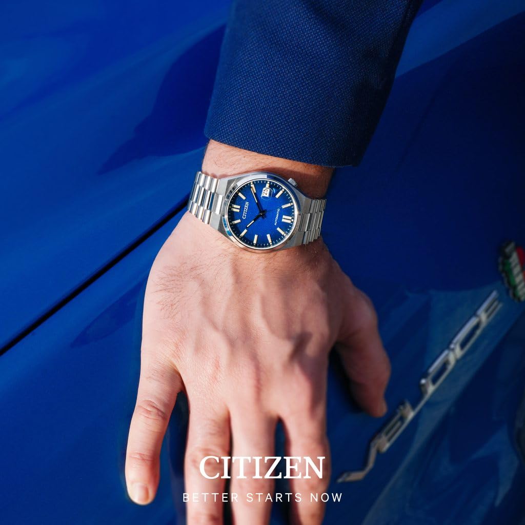 CITIZEN Tsuyosa Mechanical Sapphire Glass Cami Blue Watch NJ0151-88L, Blue, Bracelet, blue, Bracelet