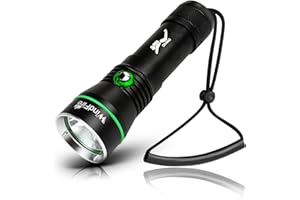 WINDFIRE Rechargeable Scuba Diving Flashlight, Super Bright LED Dive Light, IPX8 Waterproof 60M Underwater Flashlight with 3 Modes for Snorkeling & Cave Diving